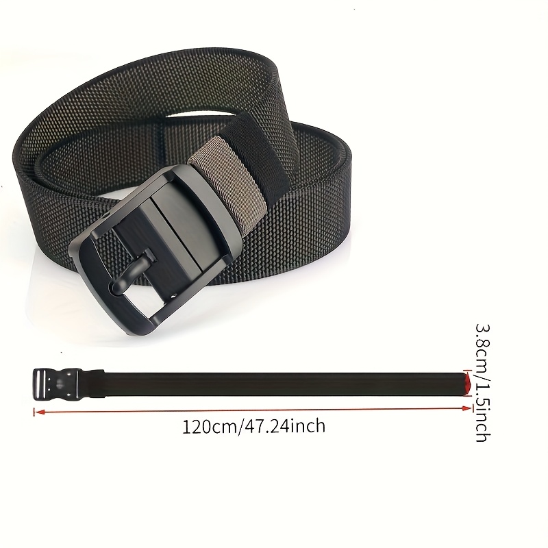 Men'S Tactical Belt Adjustable Durable Nylon Webbing